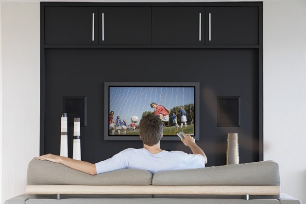 Watching Football Soccer on Television