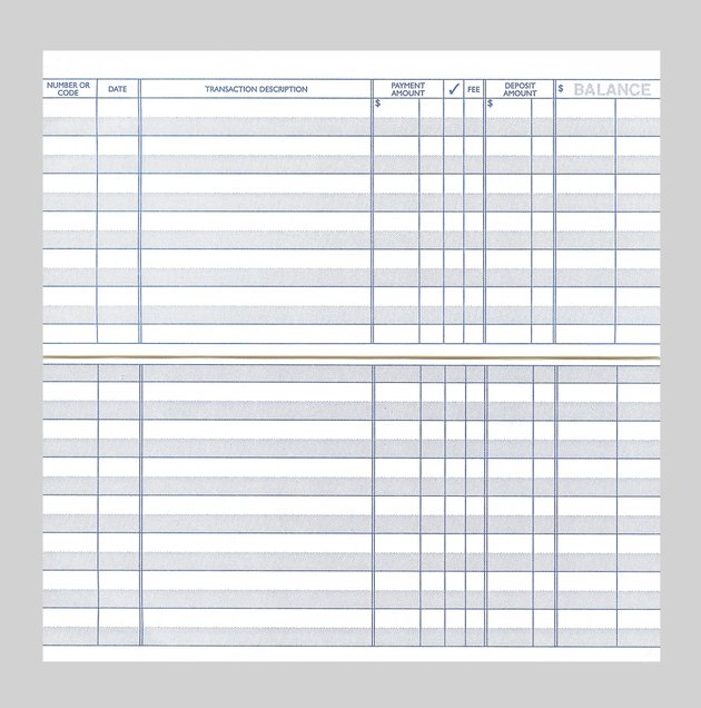 Blank Checkbook Register