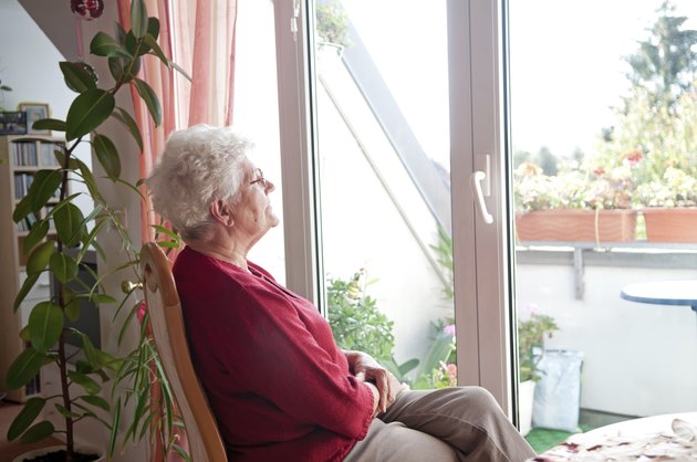 lonely old woman