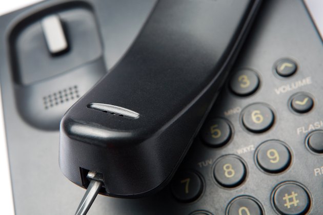 Partial view of landline phone