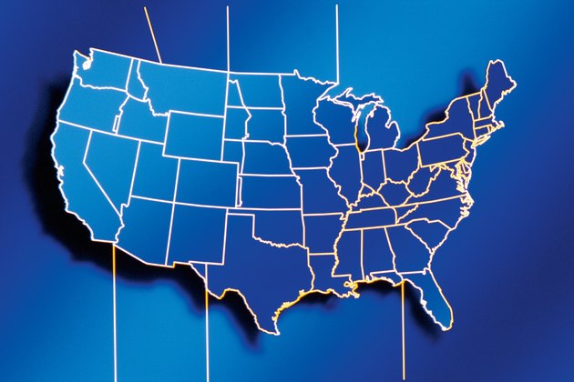 USA time zone map