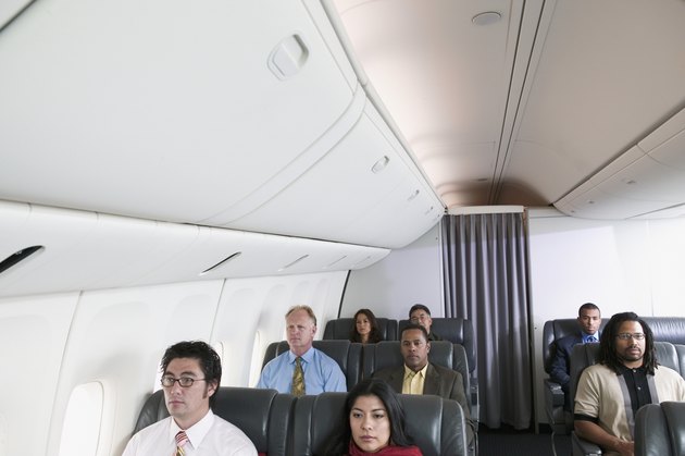 Passengers traveling in an airplane