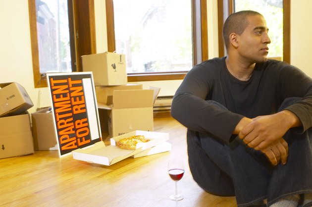 Man moving into apartment