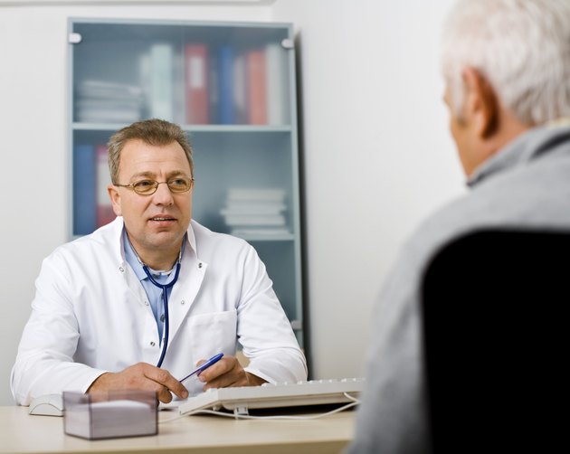 Doctor talking to patient