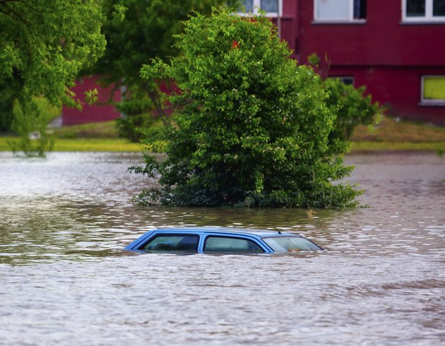 Flooded street