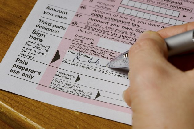 Signing Tax Form