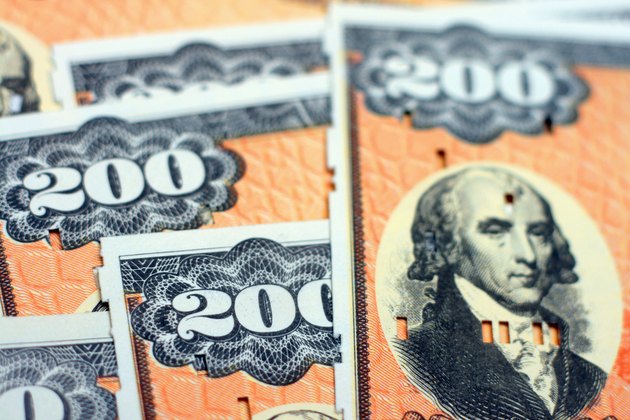 U.S. Treasury (EE Savings) Bonds - Closeup Photo
