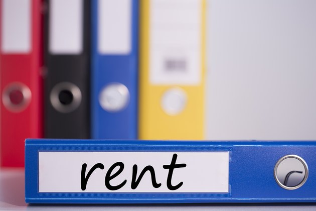 Rent on blue business binder