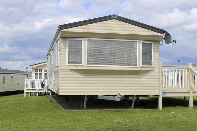 Caravan in trailer park