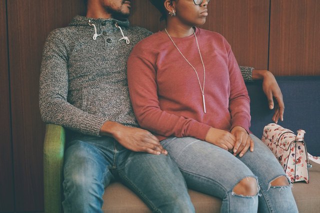 Black couple in waiting room