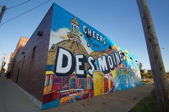 Mural celebrating Des Moines, Iowa