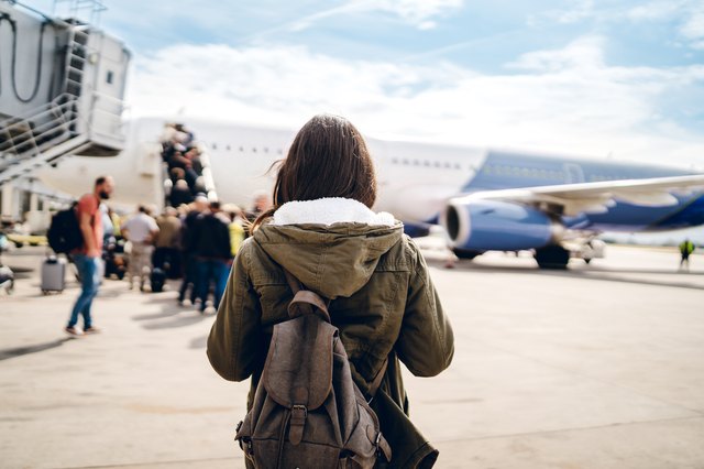 Boarding the plane