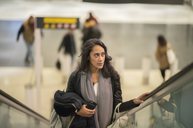 Middle eastern woman traveling