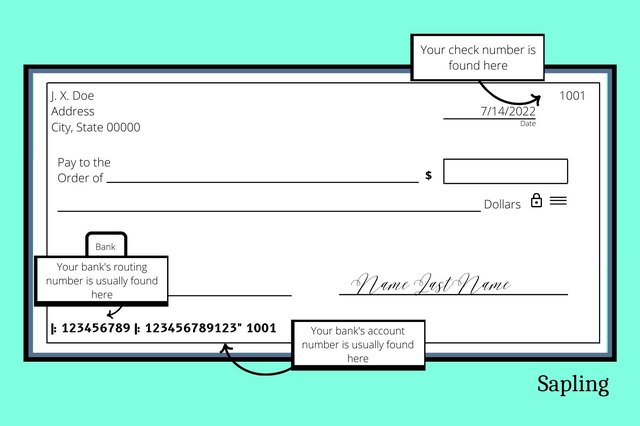 How to Identify Bank Numbers on Checks | Sapling