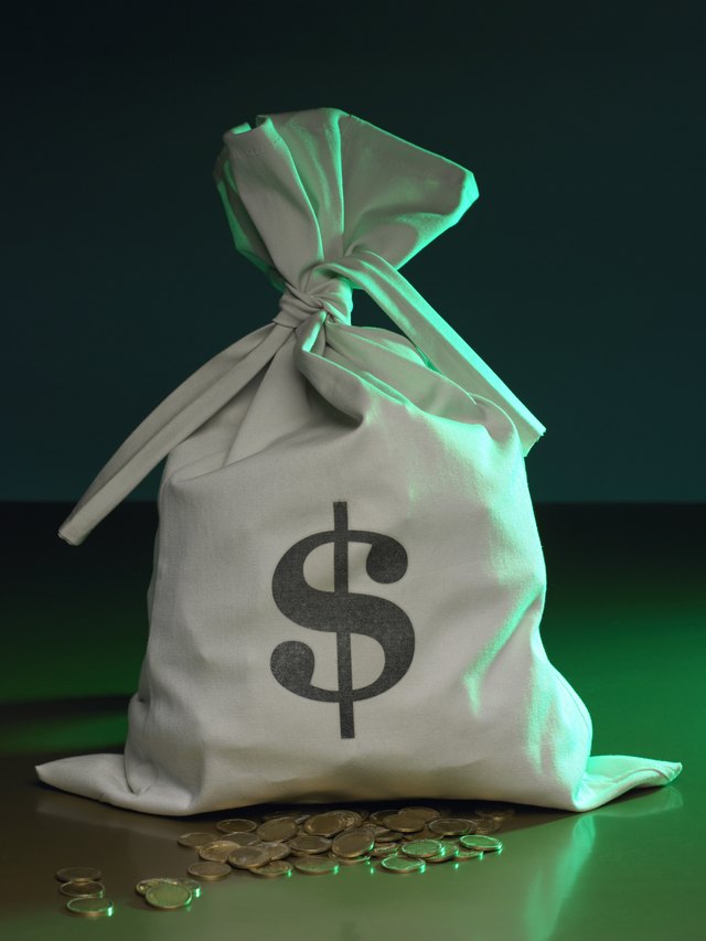 Money bag and coins