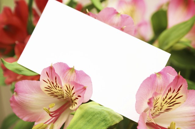 bouquet of flowers with a copyspace