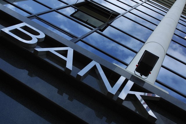 Bank sign on building