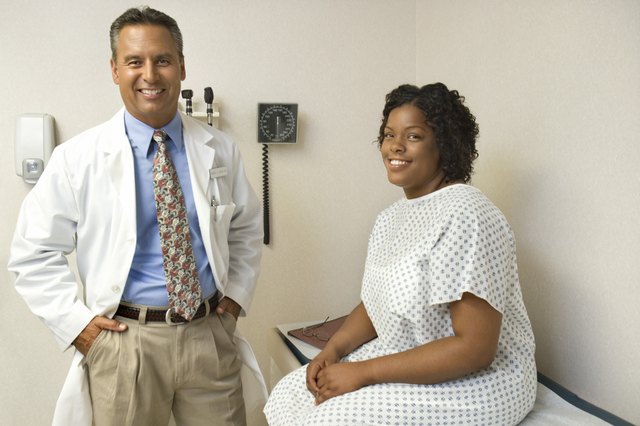 Doctor with patient