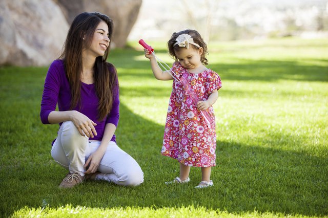 I can make some bubbles mom