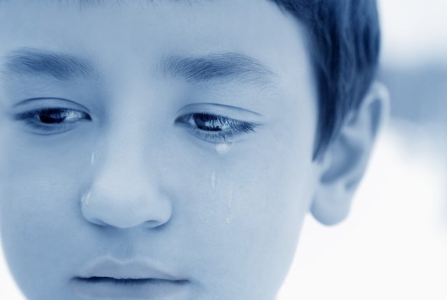 Boy with tears