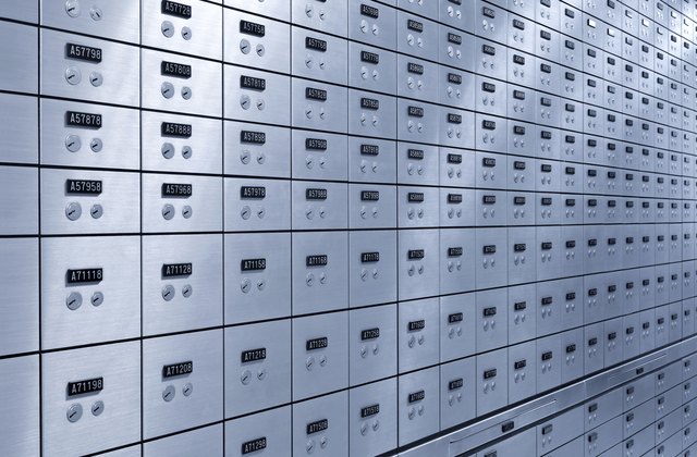 Safety Deposit Boxes in Bank of vault