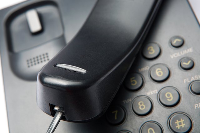 Partial view of landline phone