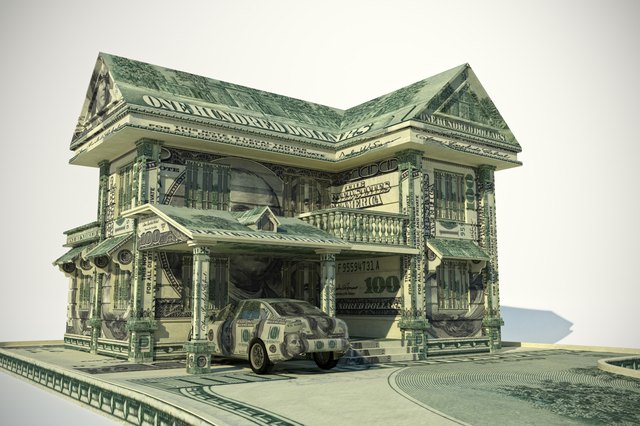 money house and car