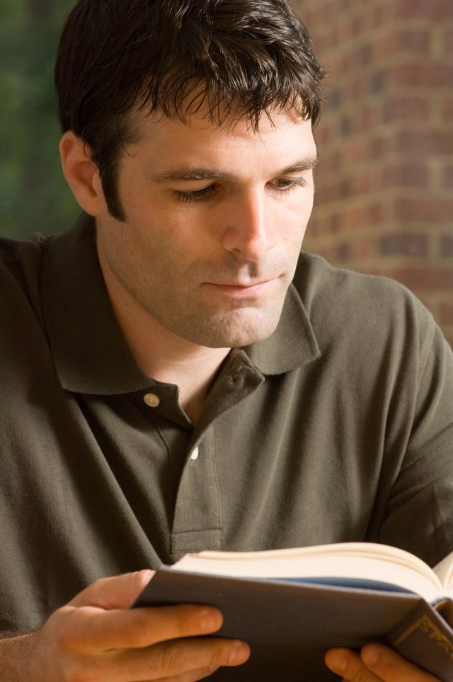 Man reading book