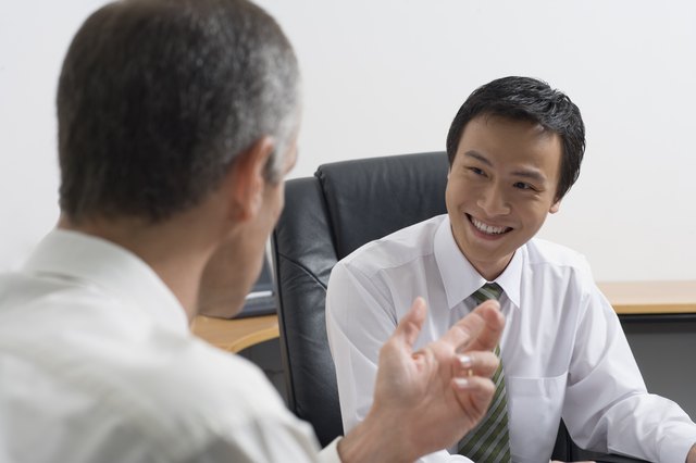 Businessmen talking