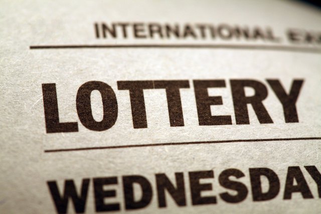 Lottery text in newspaper