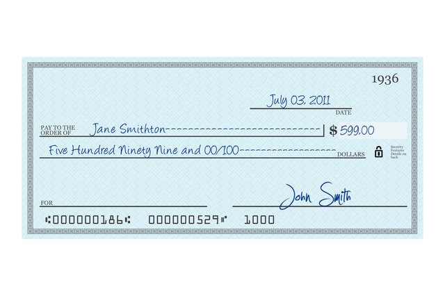 How to Write a Check With Dollars & Zero Cents sapling